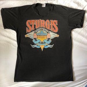 Vintage 1990 Sturgis T- Black Hills Cycle Rally